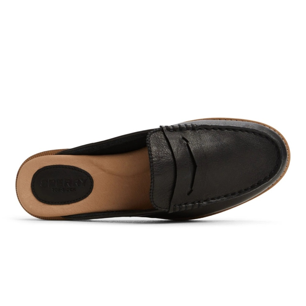 Sperry Seaport Fina Mules - Black Leather Loafers - Women’s 11 - NWT